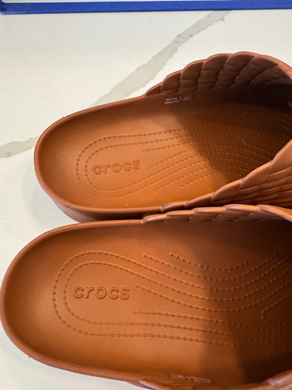 Crocs Men's Woven Slip-On Mule - Brown 12 - Picture 2 of 5